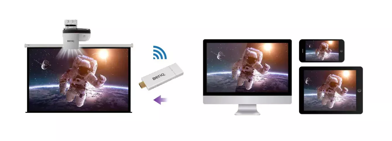 Projector BENQ MW855UST+ 3500lms WXGA Ultra short-throw